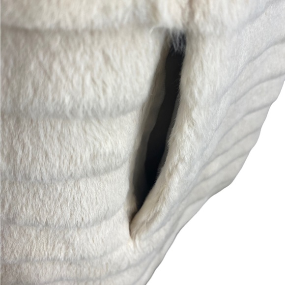 Vintage Rabbit Fur Mock Neck Textured Jacket Medium - Picture 7 of 13